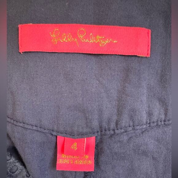 NEW LILLY PULITZER Makenna EYELET navy 4 - Picture 7 of 8